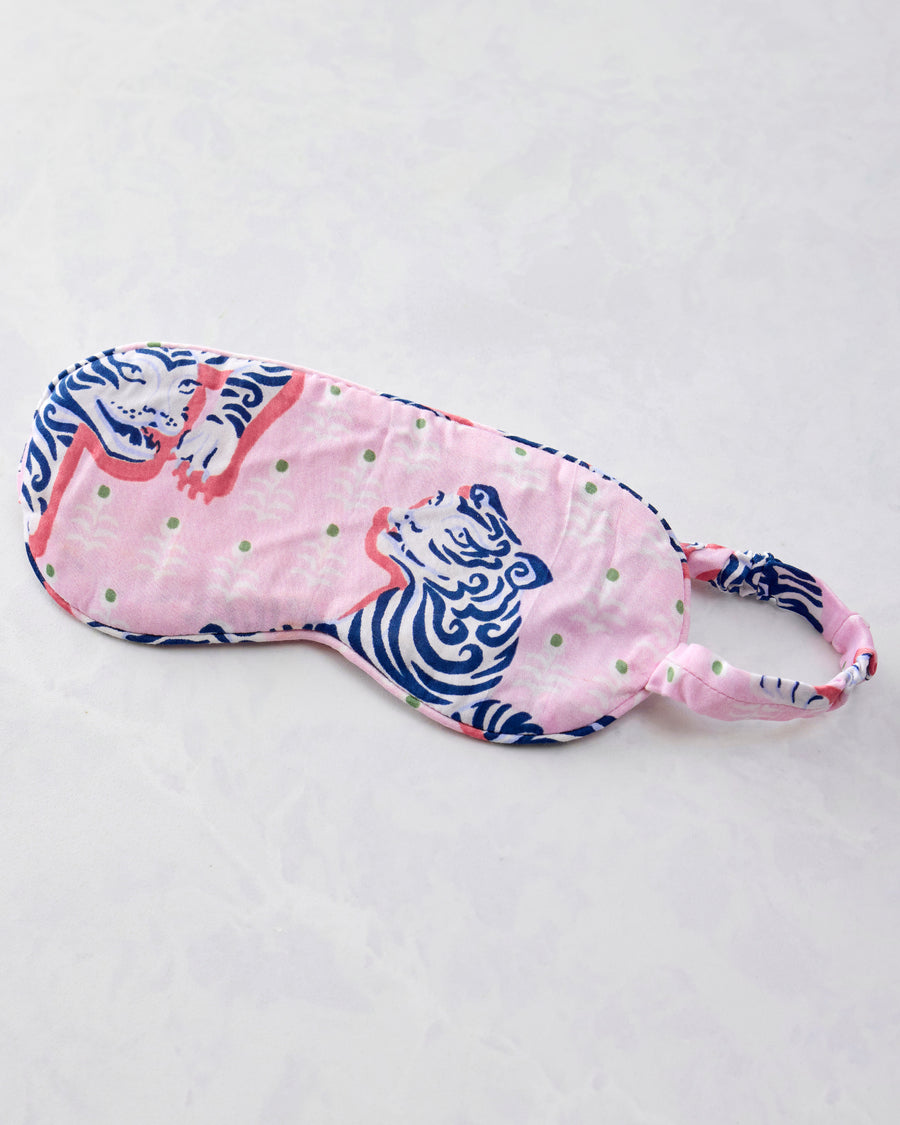 Tiger Queen - Eco Satin Eye Mask - Blush & Bashful - Printfresh