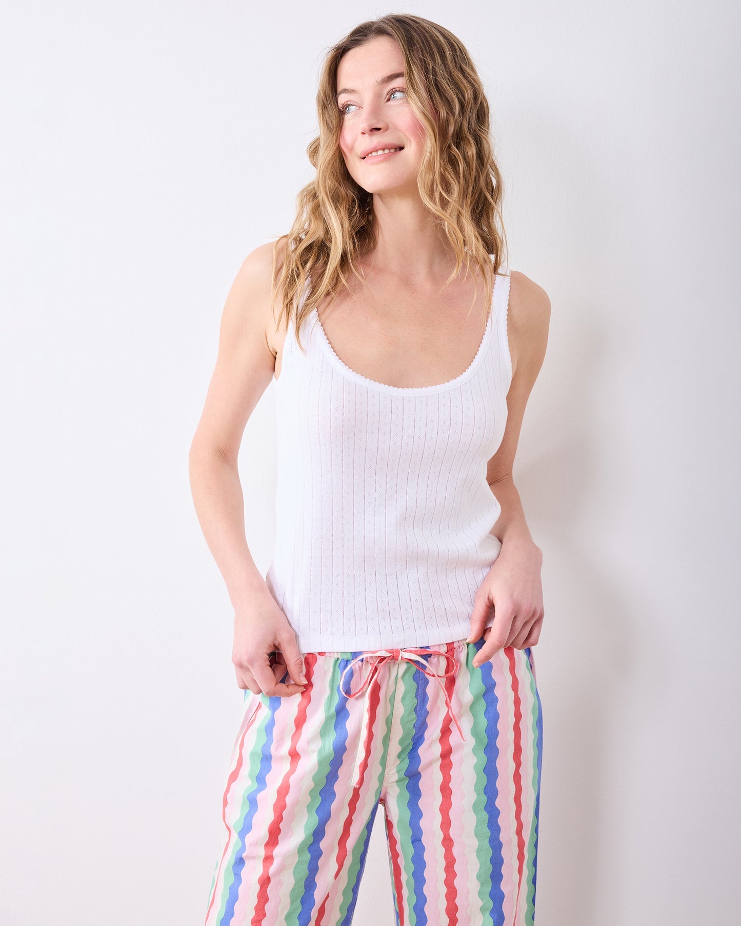 Wavy Stripes - Long PJ Pants & Esme Tank Bundle - Multi