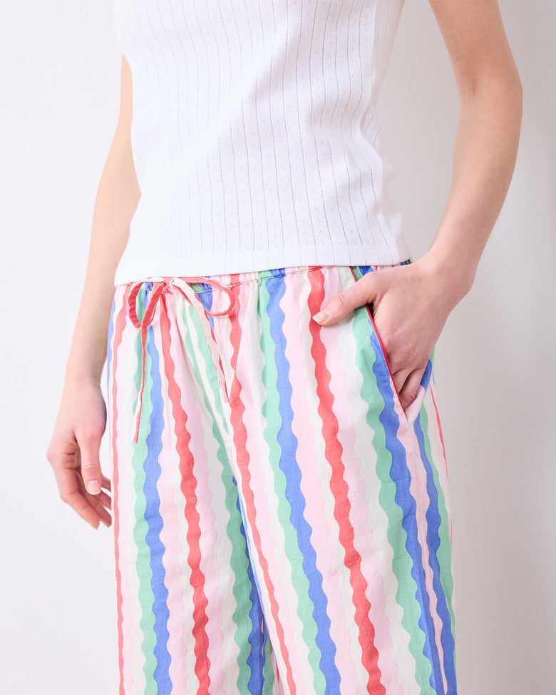 Wavy Stripes - PJ Pants - Blush - Printfresh