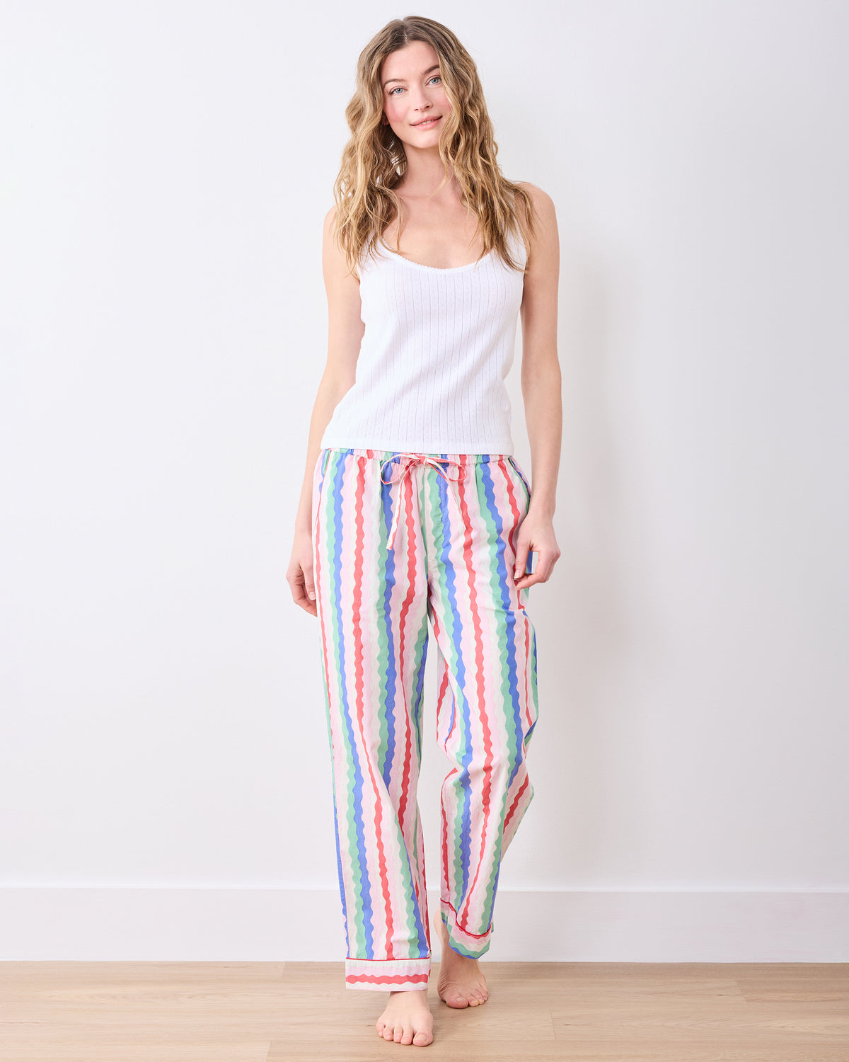 Wavy Stripes - PJ Pants - Blush - Printfresh