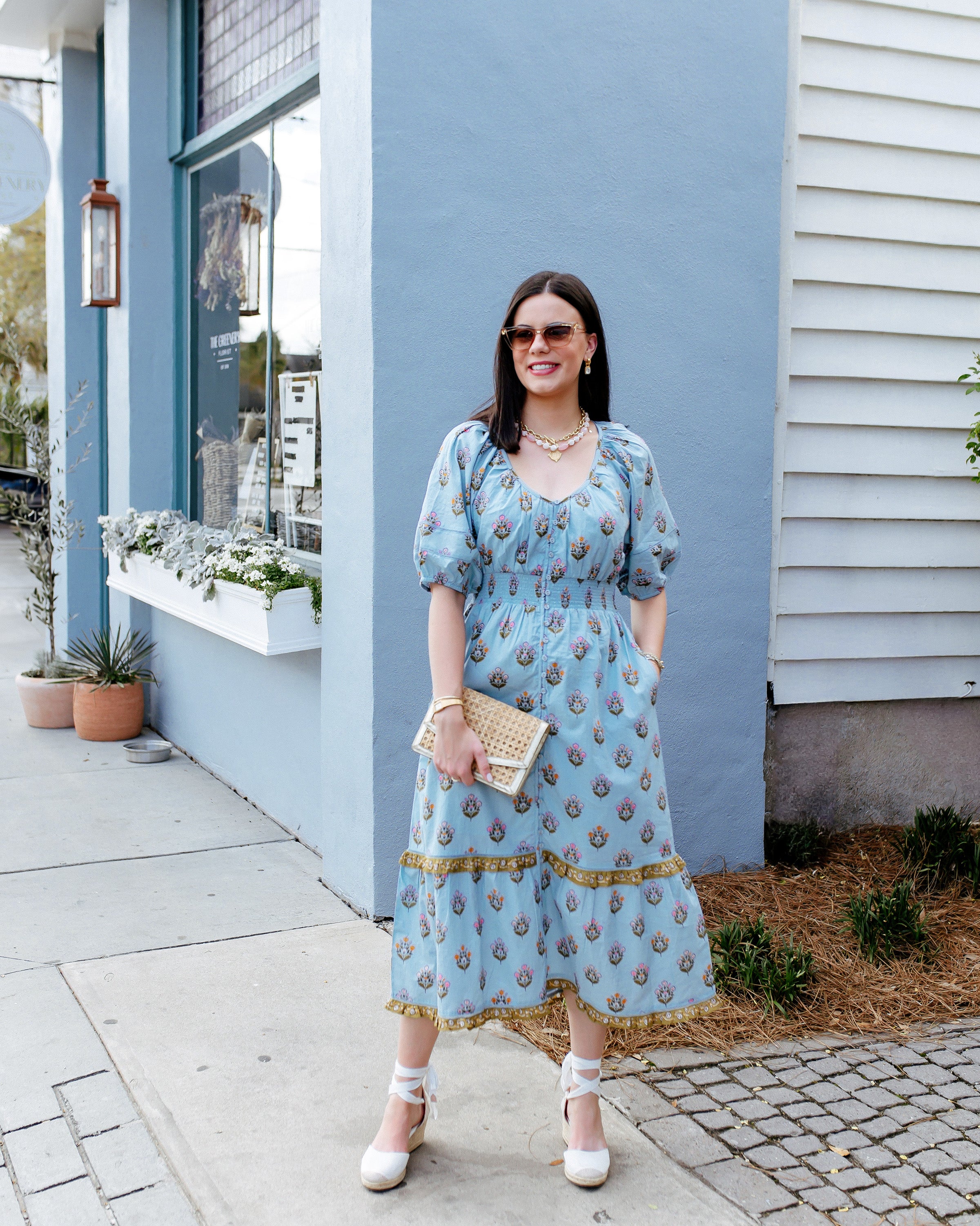 Wildflower Walks - Logan Dress - Soft Blue – Printfresh