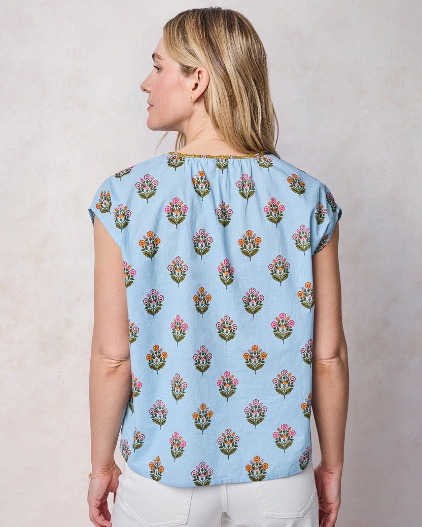 Wildflower Walks - Jordan Blouse - Soft Blue