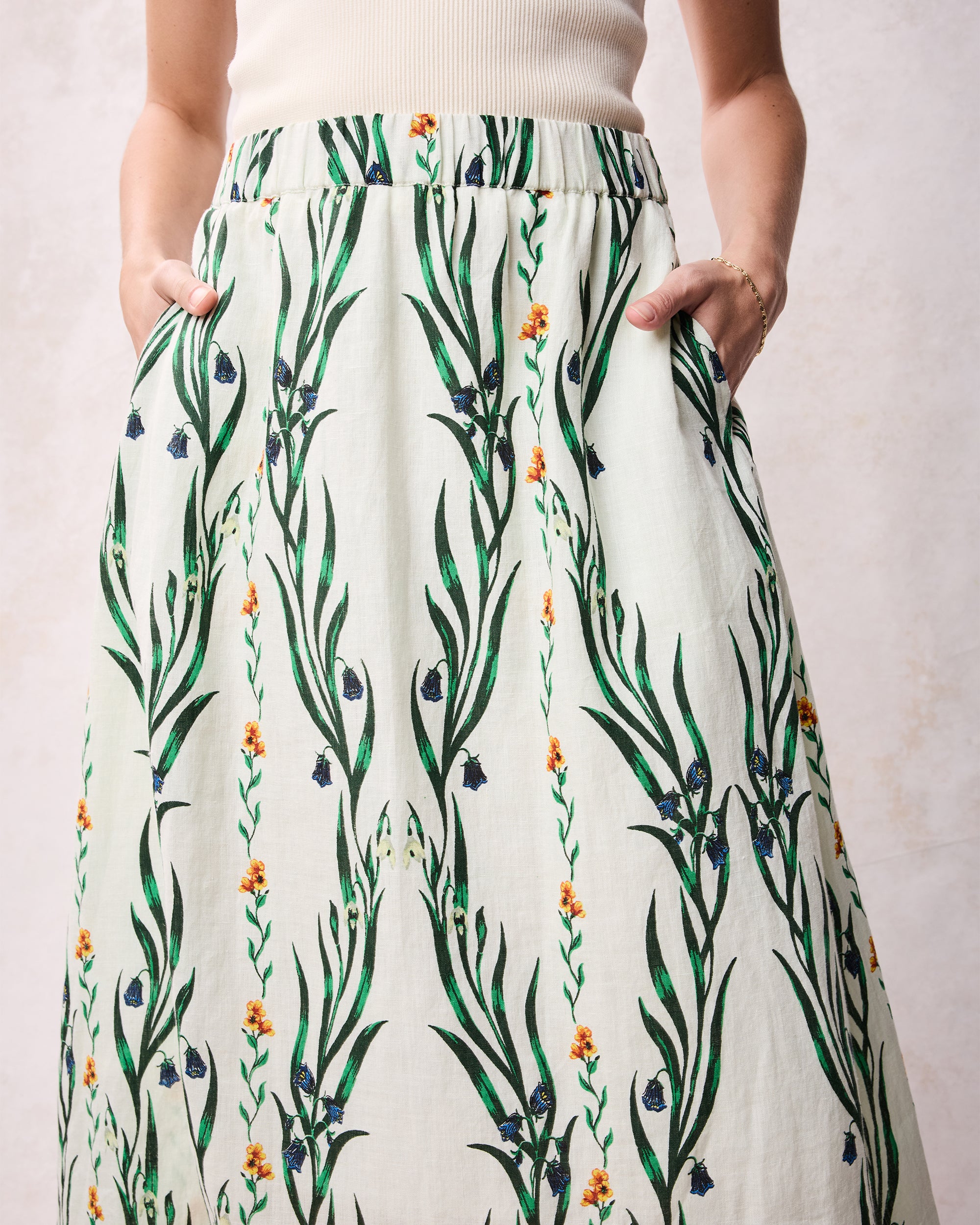 Wildflower Vines - Gwyneth Skirt - Antique Lace – Printfresh