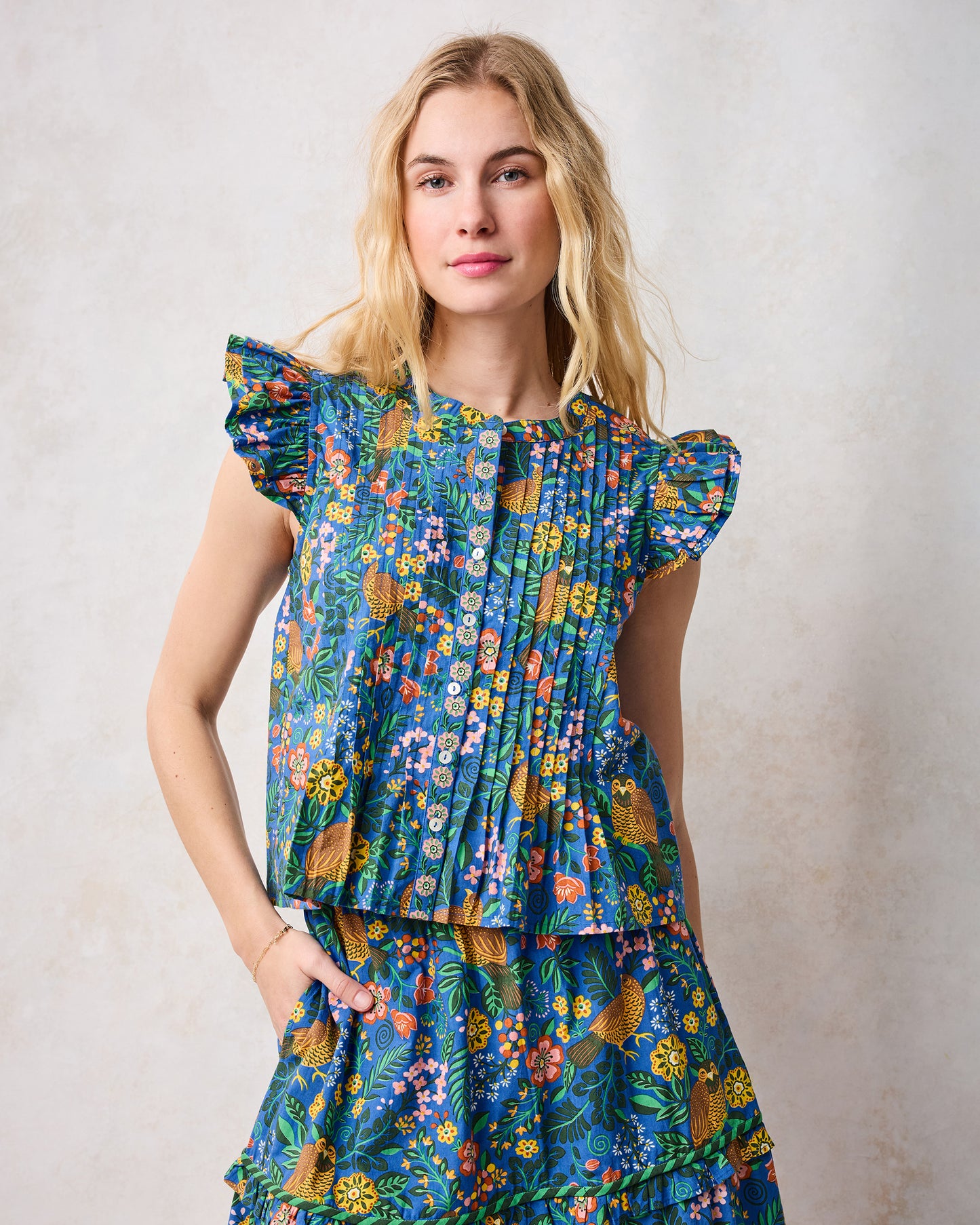 Willow Wren - Katie Blouse - Oasis - Printfresh