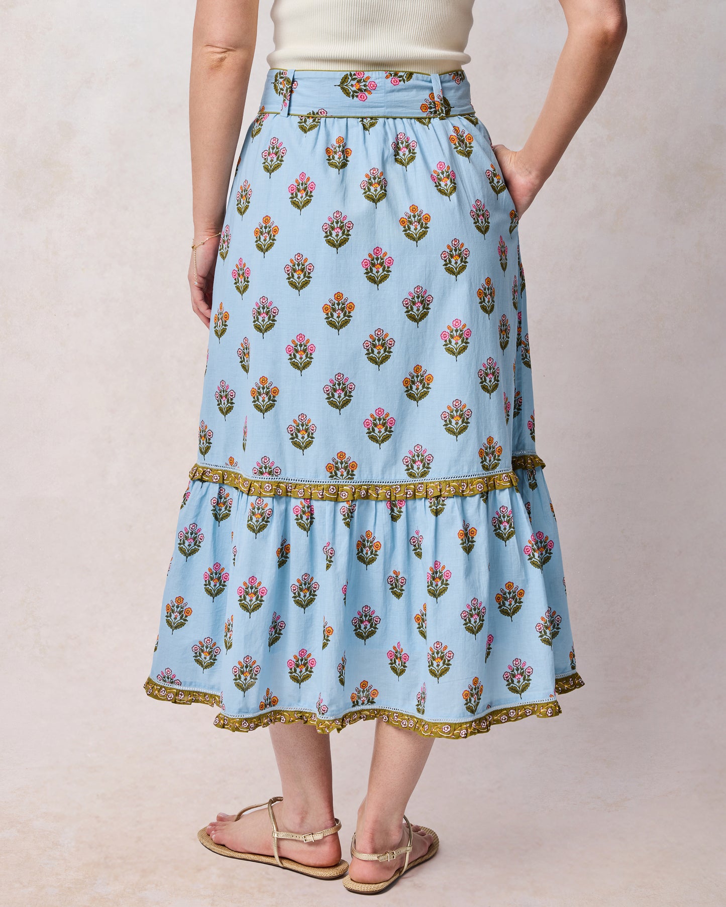 Wildflower Walks - Emmie Skirt - Soft Blue