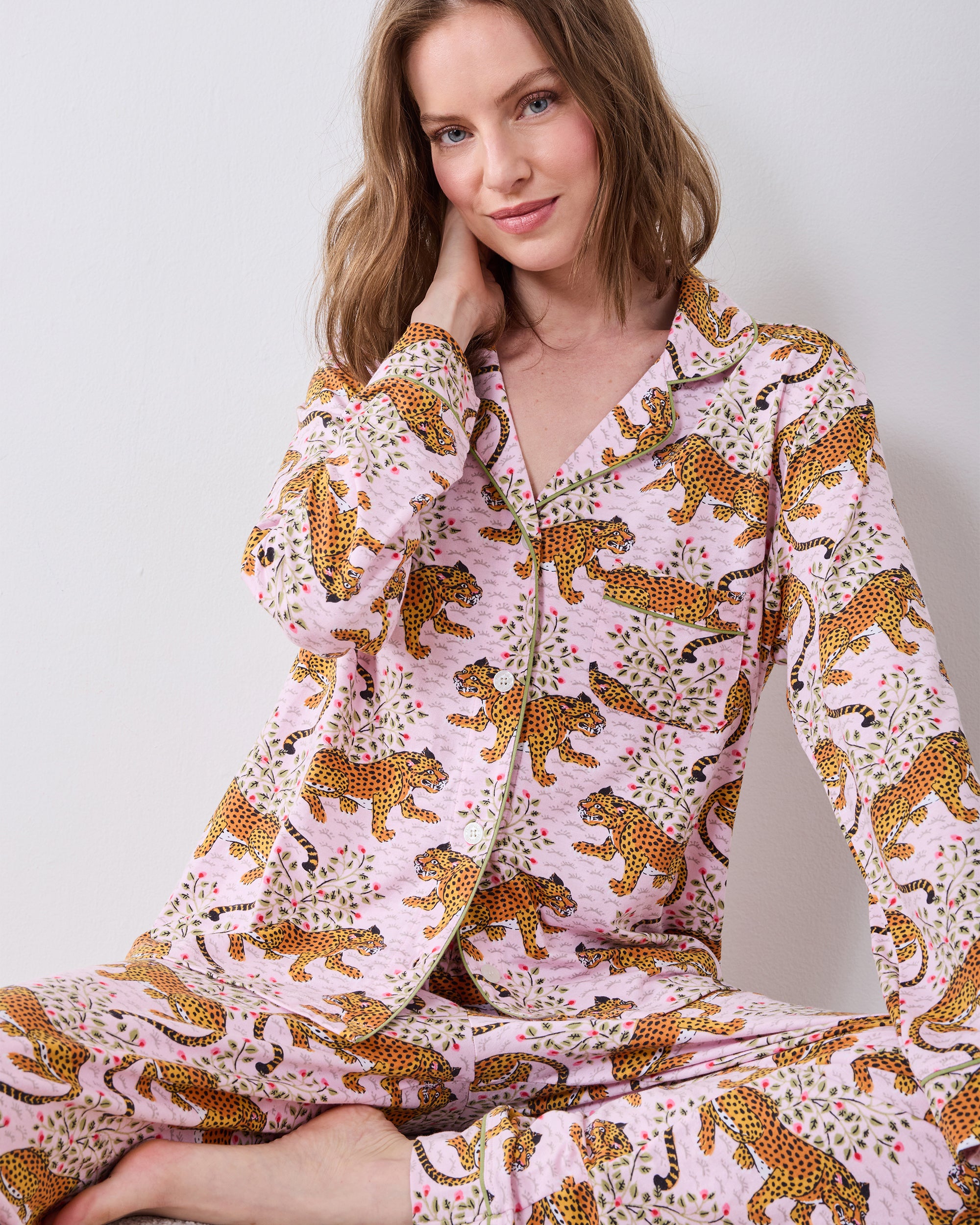 Bagheera - Organic Pima Modal Knit Long PJ Set - Blush – Printfresh