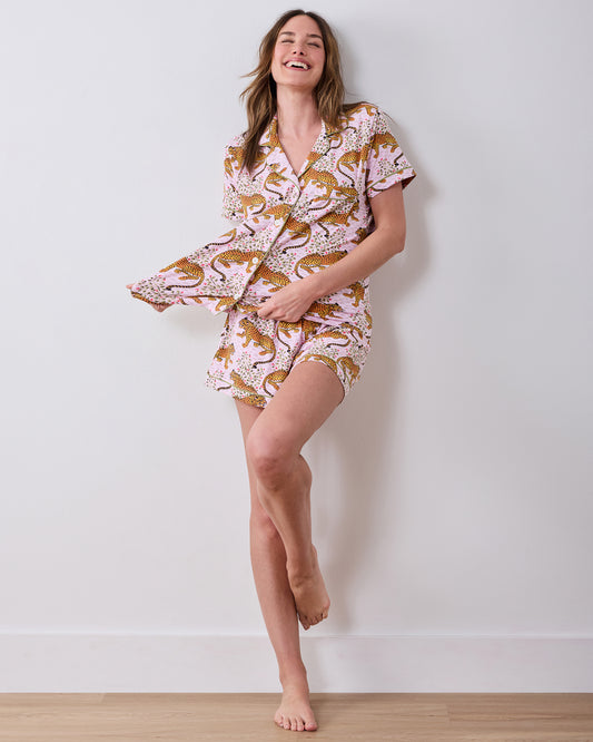 Bagheera - Organic Pima Modal Knit Short PJ Set - Blush