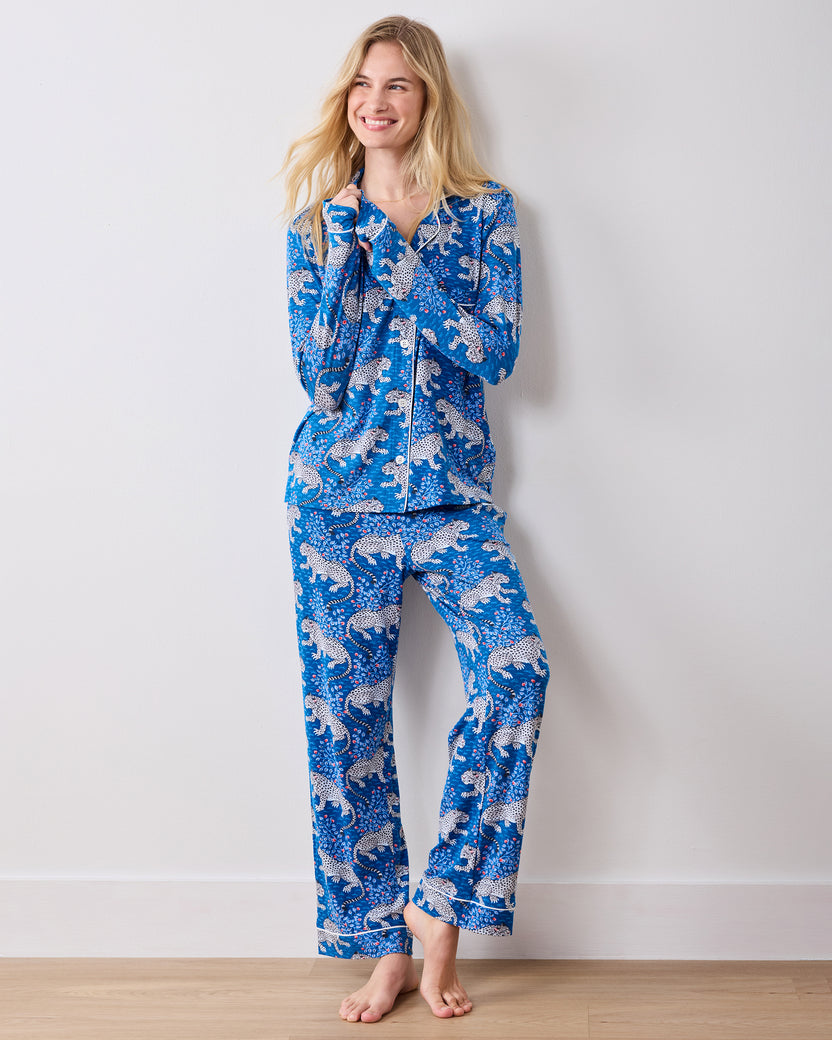 Bagheera - Organic Pima Modal Knit Long PJ Set - Indigo