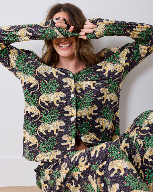 Bagheera - Organic Pima Modal Knit Long PJ Set - Ink