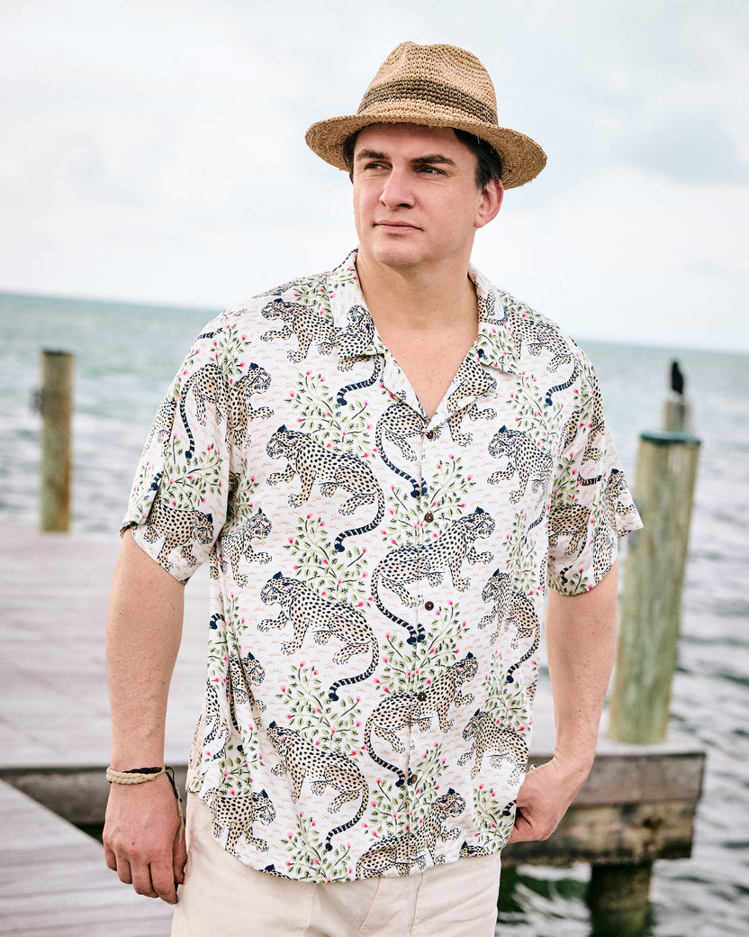 Bagheera - Eco Satin Vacation Camp Shirt - Wedding Cake