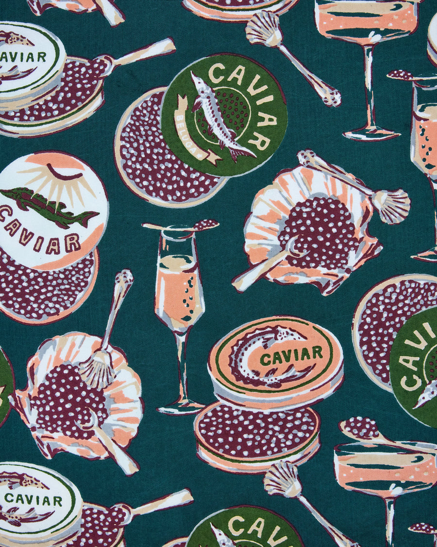 Champagne & Caviar - Pot Holder - Peacock Feather