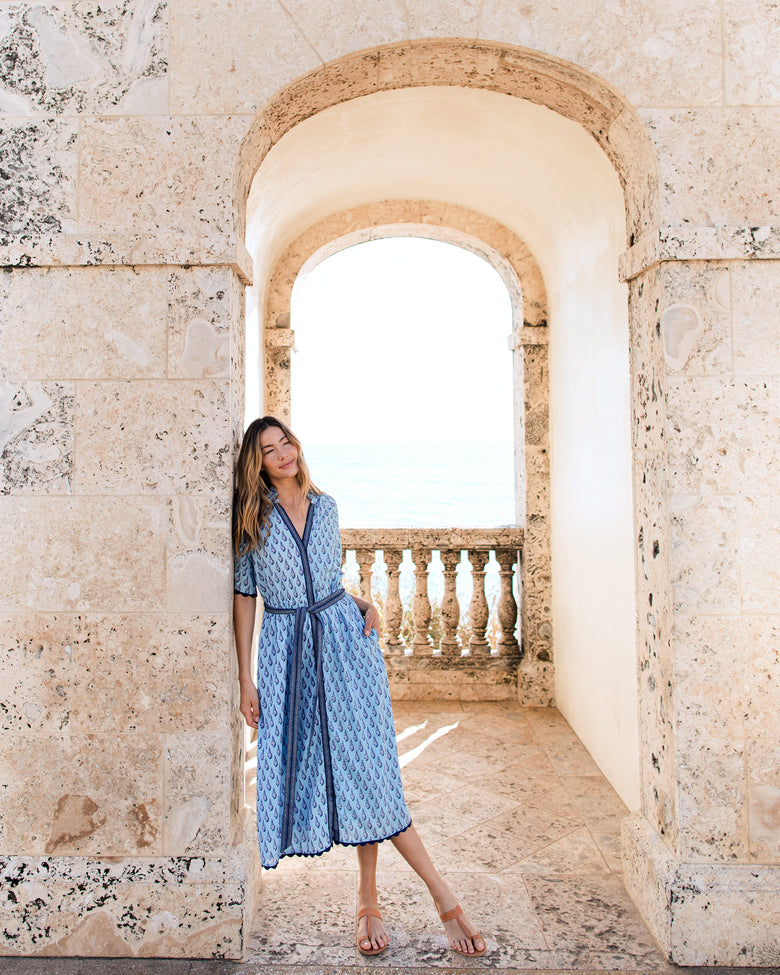 Conch Cascade - Norah Dress - Clear Waters - Printfresh