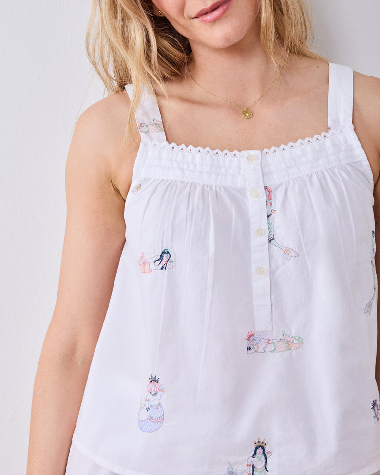 Daughters of Triton - Back to Bed Short Set - Cloud - Printfresh