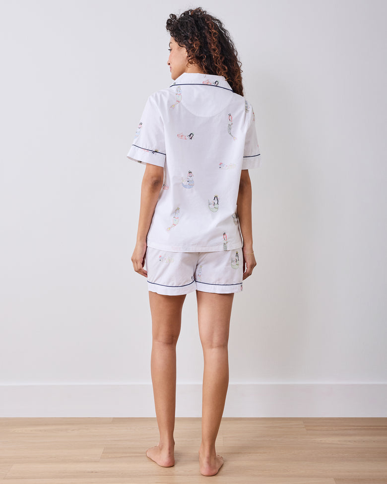 Daughters of Triton - Short PJ Set - Cloud - Printfresh