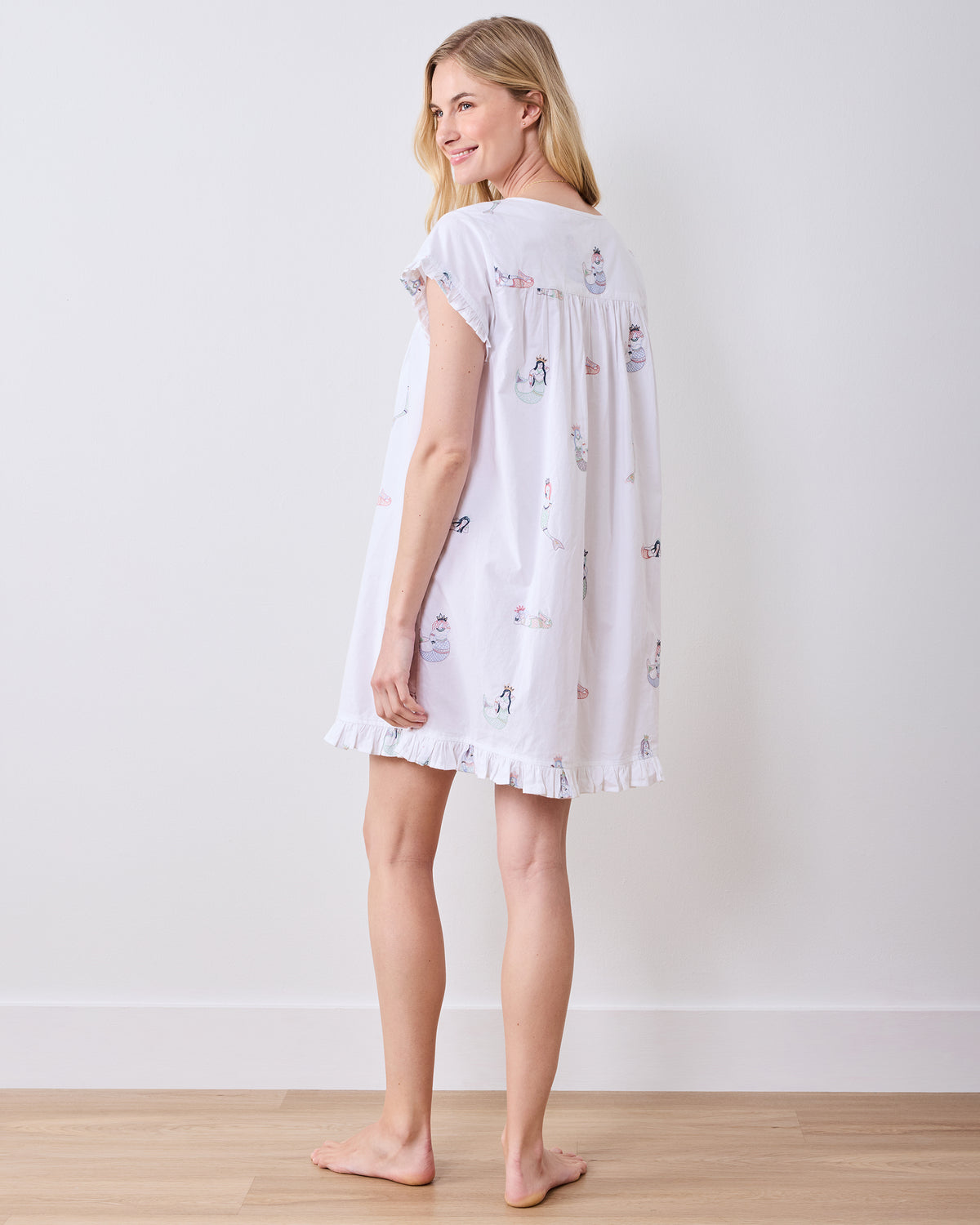 Daughters of Triton - Pintuck Nightgown - Cloud - Printfresh