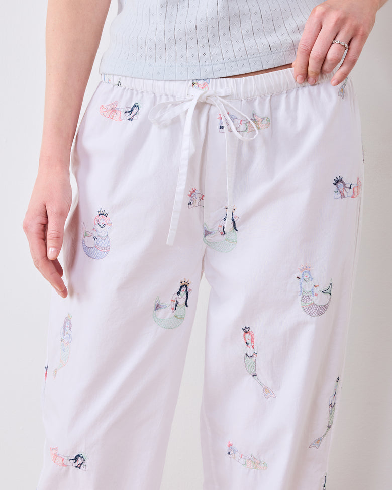 Daughters of Triton - Cocktail Napkins Set of 4 - Natural Linen - Printfresh