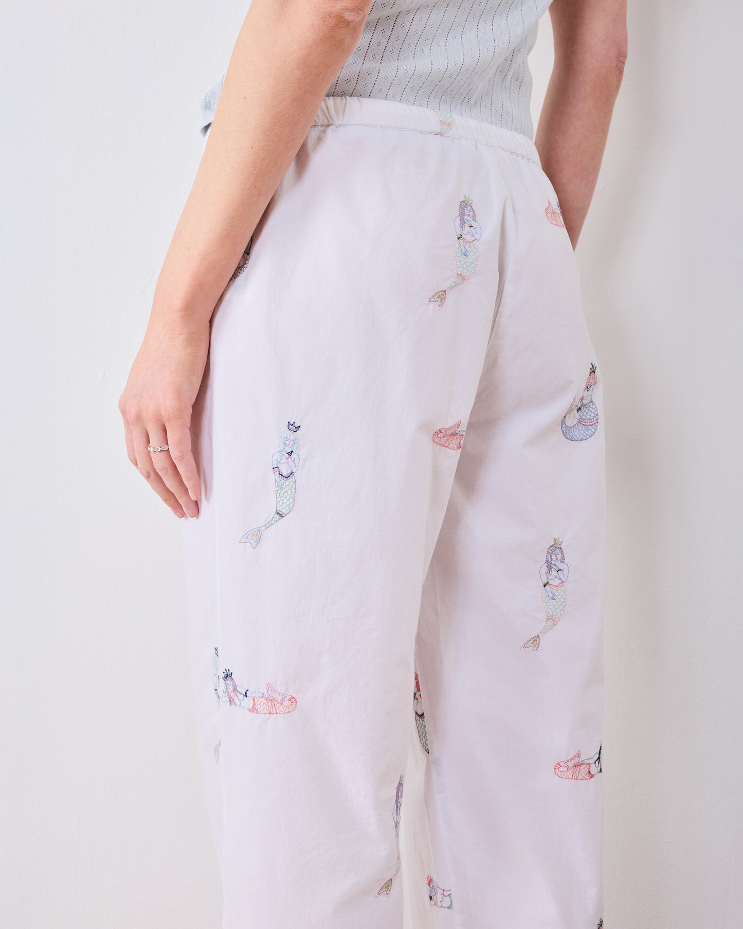 Daughters of Triton - Cocktail Napkins Set of 4 - Natural Linen - Printfresh