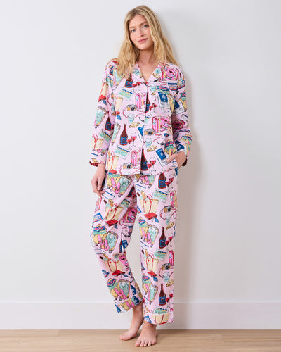 Emotional Baggage - Petite Long PJ Set - Happy Place Pink