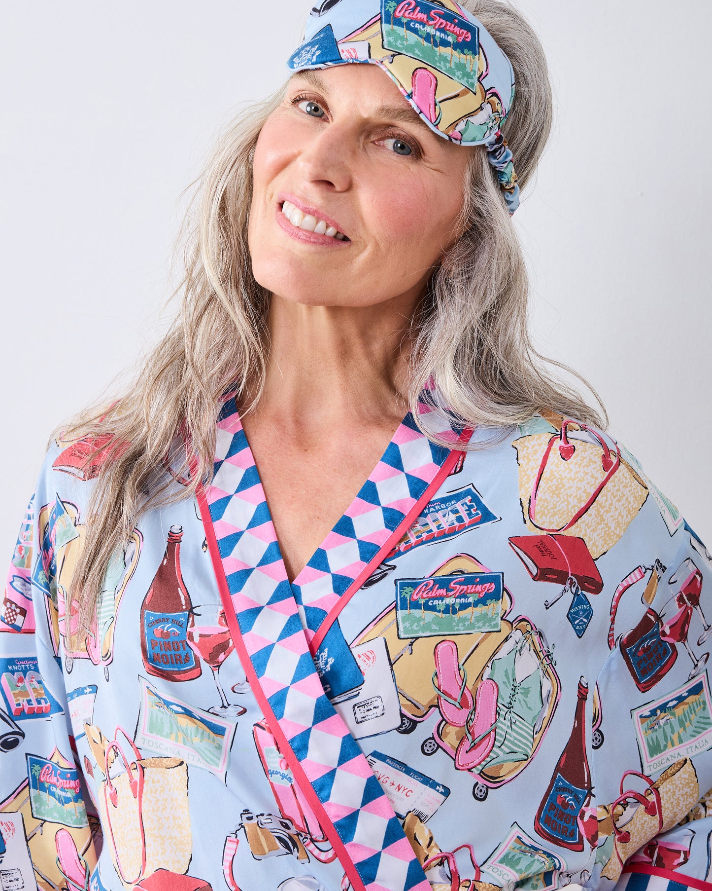 Emotional Baggage - Eco Satin Eye Mask - Pale Blue