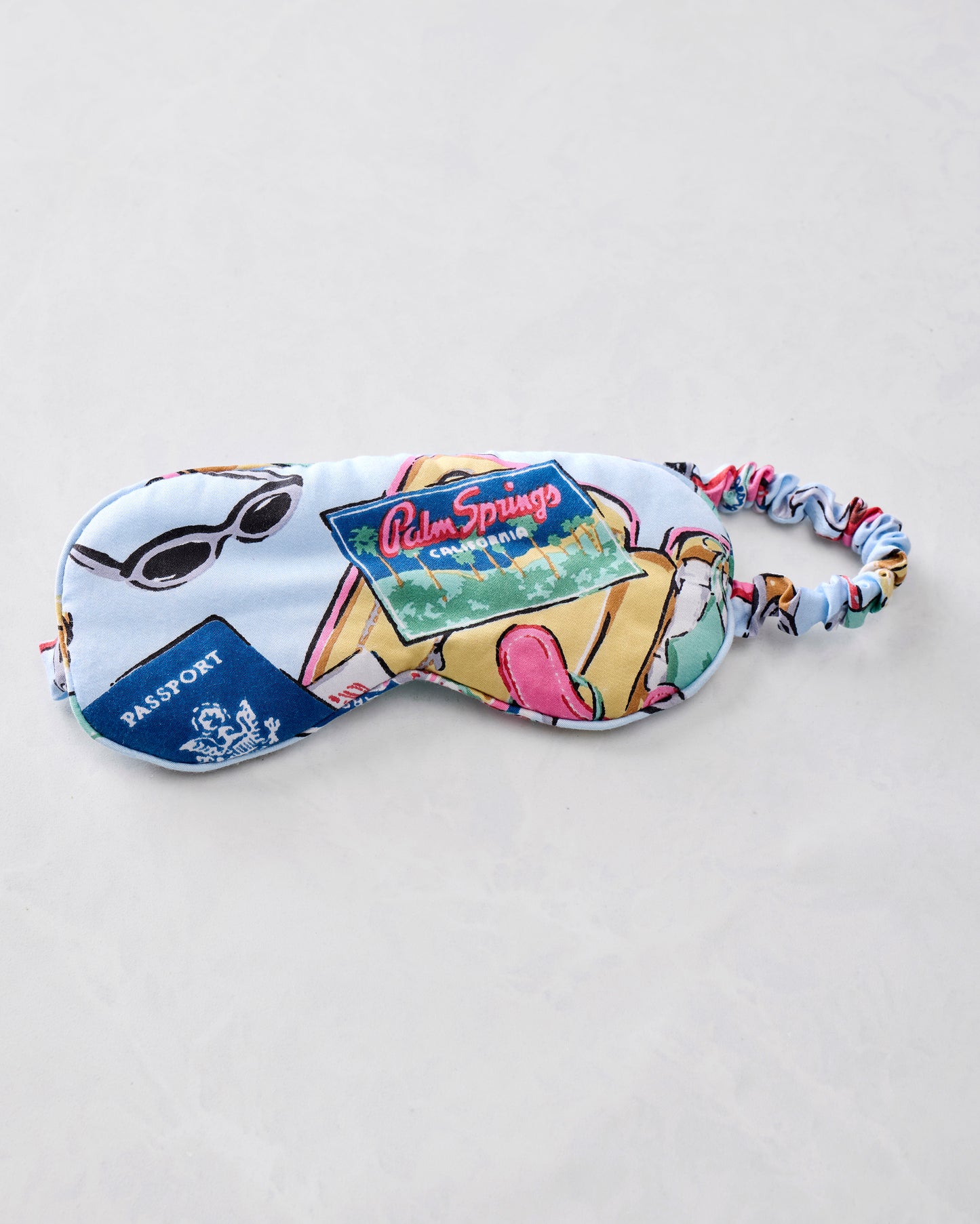 Emotional Baggage - Eco Satin Eye Mask - Pale Blue