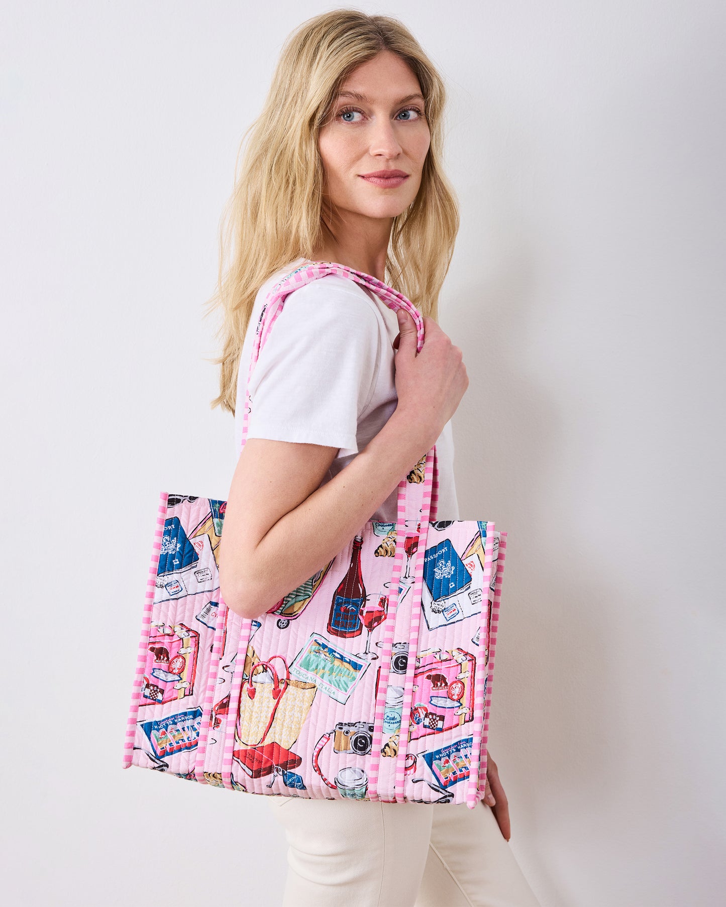 Emotional Baggage - Petite Traveler Tote - Happy Place Pink