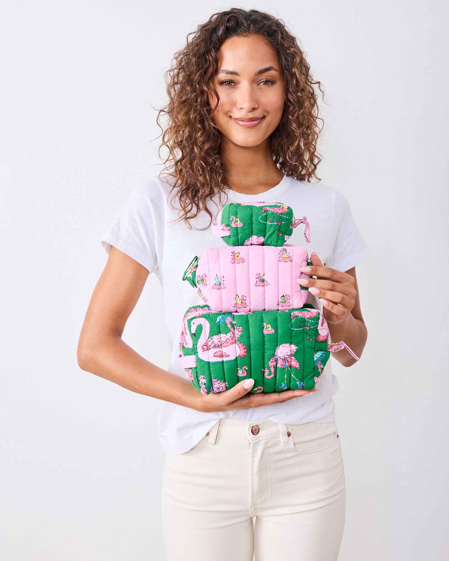 Flock Party - Three’s Best Pouch Set - Palm Frond