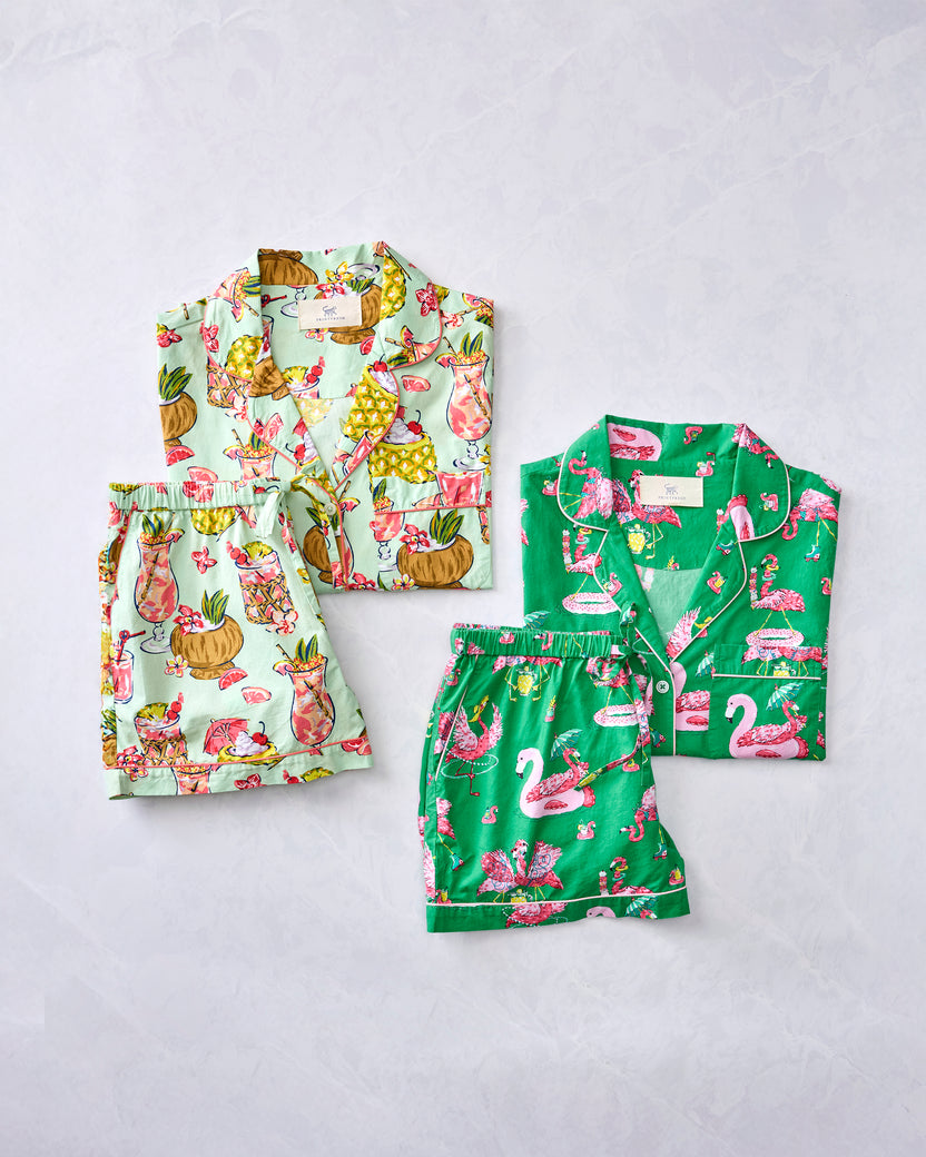 Flock Party & Paradise Punch - Short PJ Set Bundle - Multi