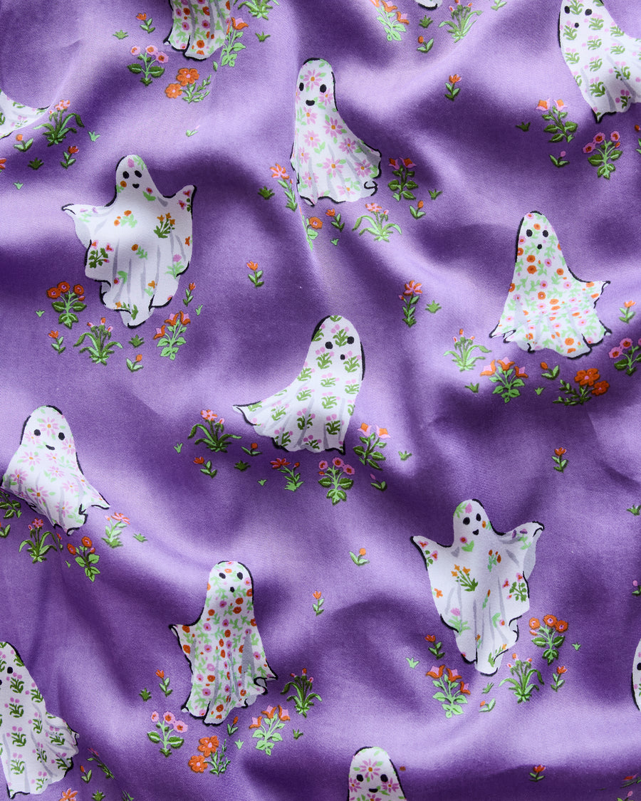 Gardening Ghosts - Eco Satin Eye Mask - Eerie Amethyst