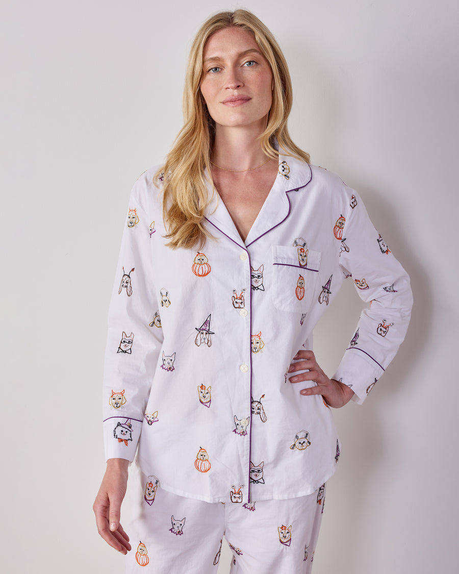 Halloween Hounds - Petite Long PJ Set - Cloud