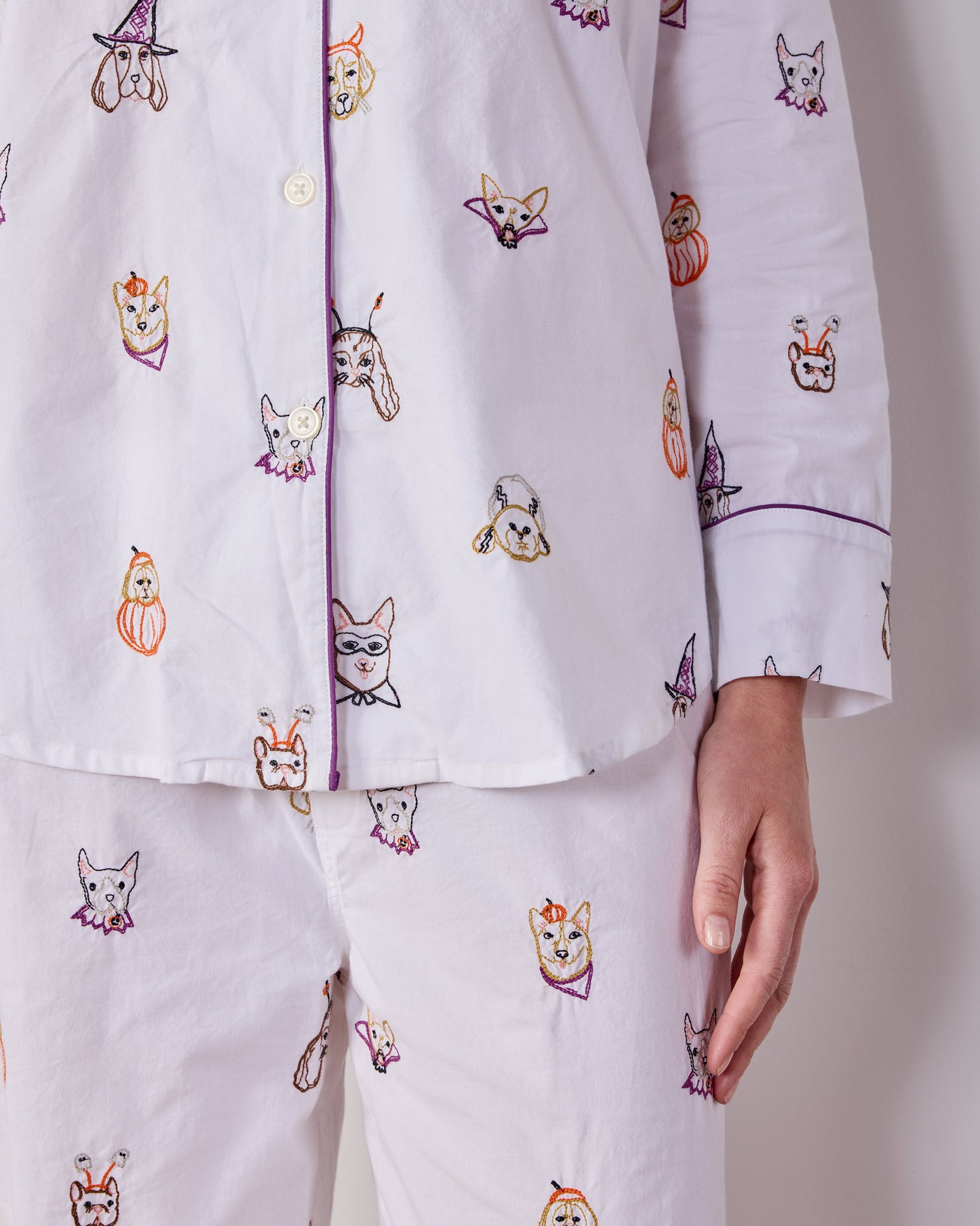 Halloween Hounds - Long PJ Set - Cloud