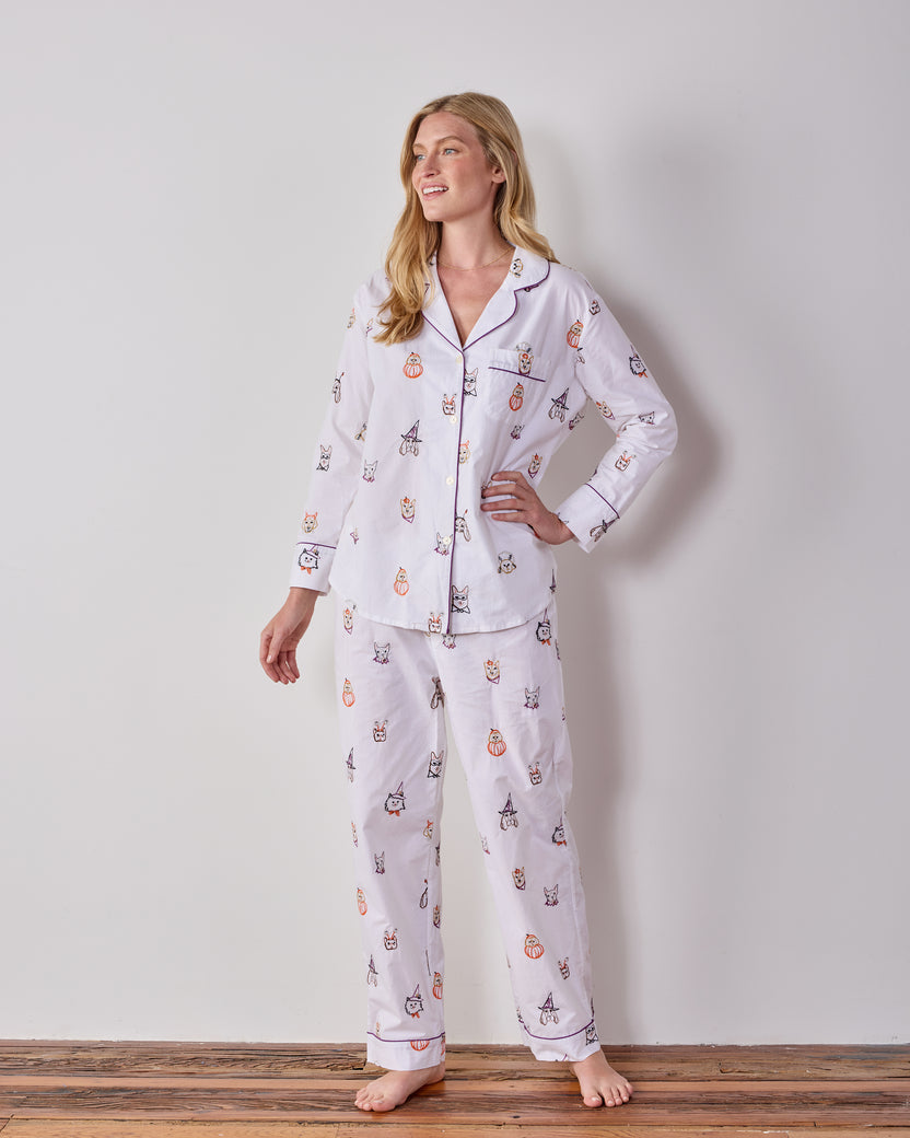 Halloween Hounds - Long PJ Set - Cloud