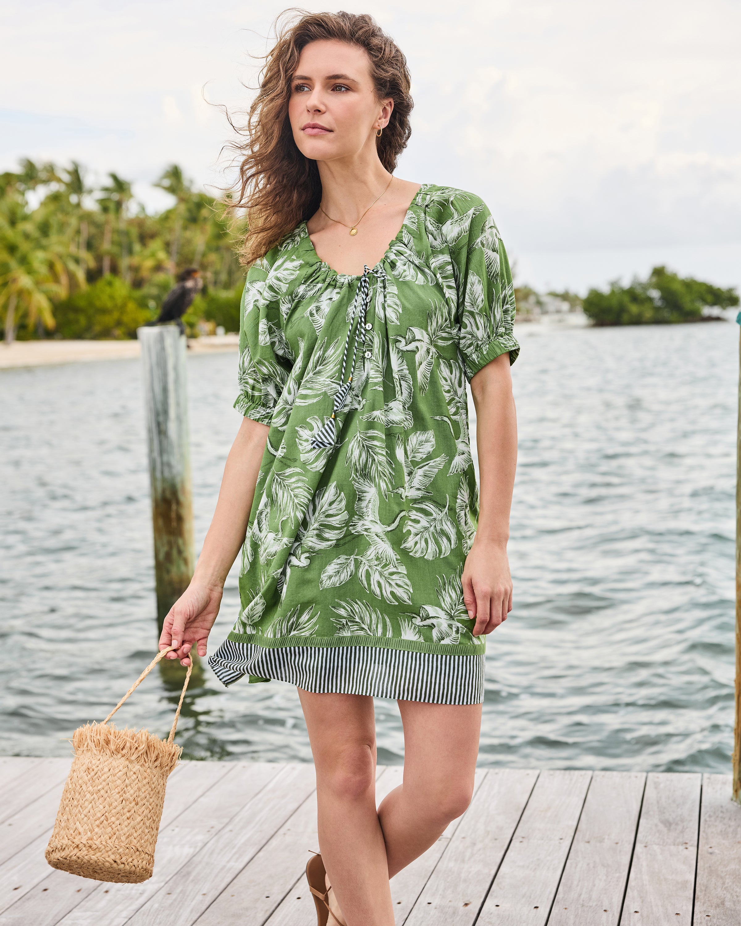 Heron Landing - Annie Dress - Olive Grove – Printfresh