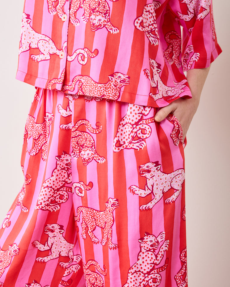 Leopard Stripes - Eco Satin Wildest Dreams Set - Pink Cabana - Printfresh