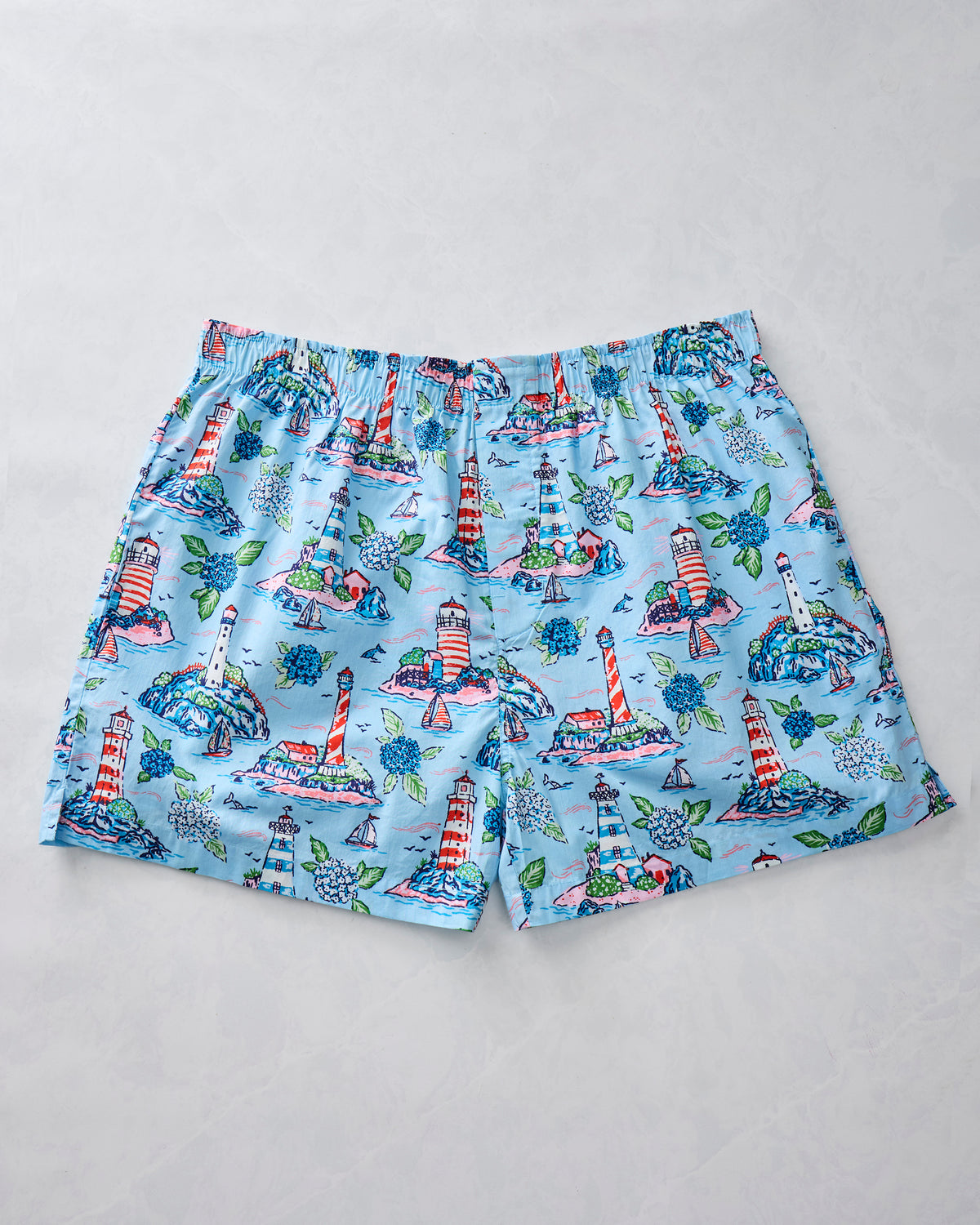 Lighthouse Keeper - Men's Boxer - Blue Hydrangea - Printfresh