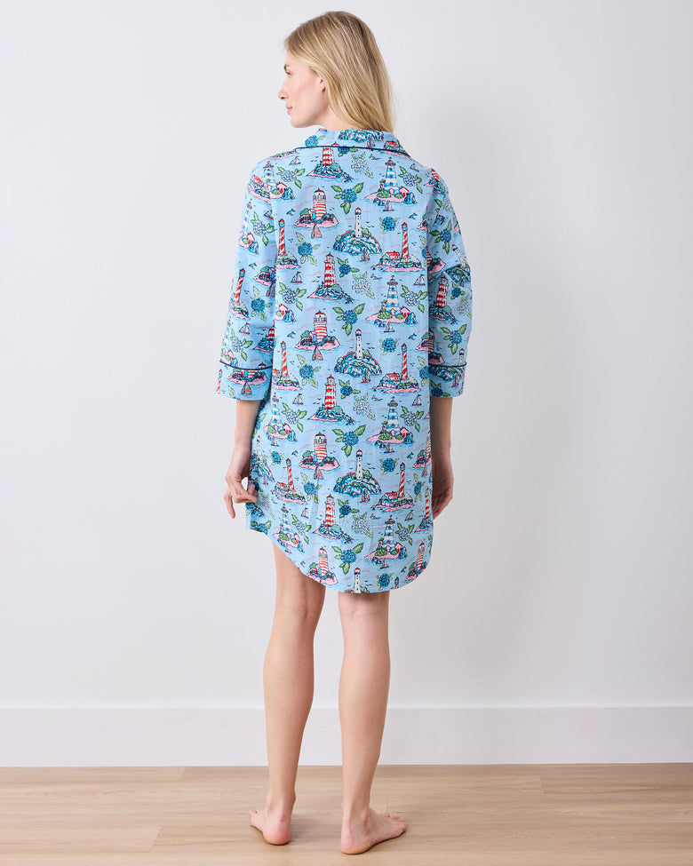 Lighthouse Keeper - Sleep Shirt - Blue Hydrangea - Printfresh