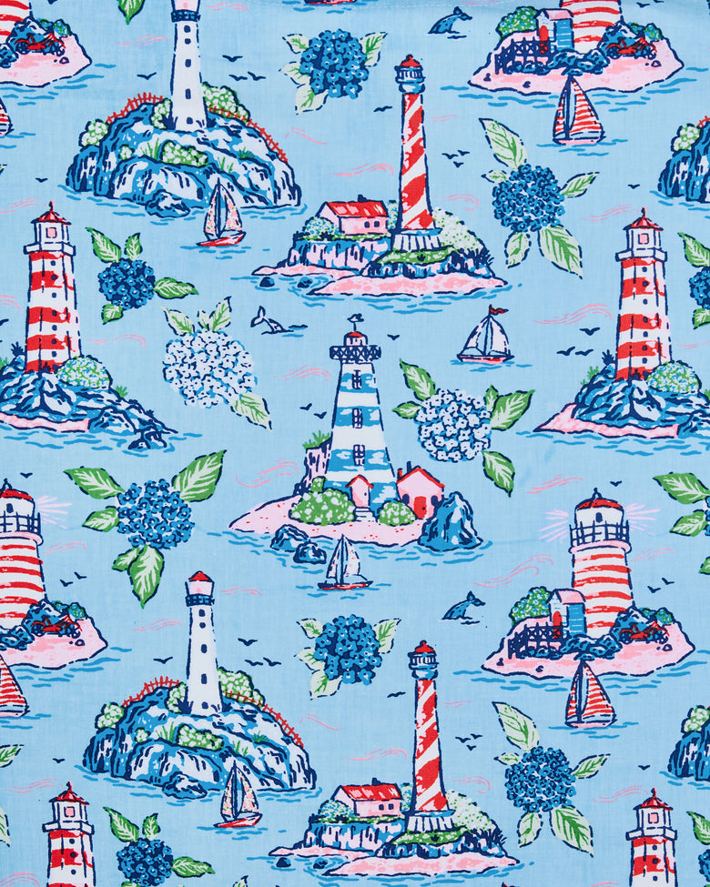 Lighthouse Keeper - Tall Long PJ Set - Blue Hydrangea - Printfresh