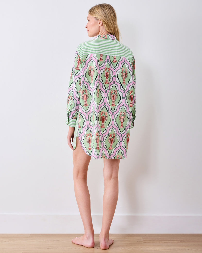 Lobster Lagoon - Everyday Button Down - Pink Mojito - Printfresh