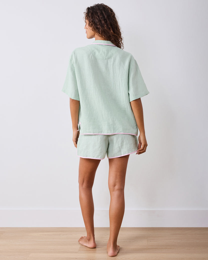 Lobster Landing Applique - Linen Resort Set - Seafoam - Printfresh