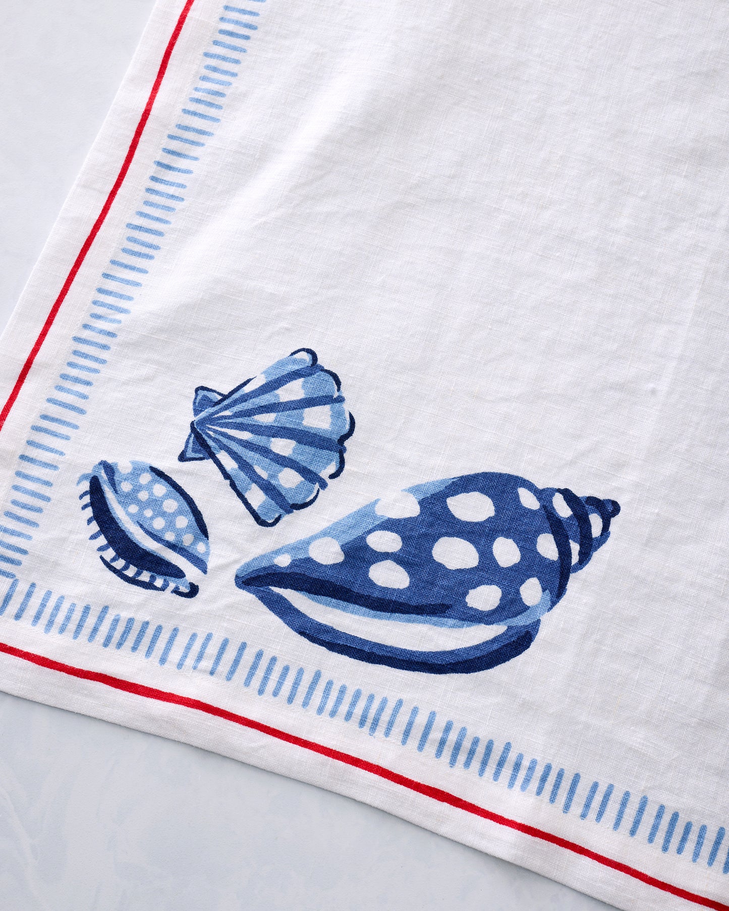 Lobster Landing - Oversized Linen Napkins Set of 4 - Cloud - Printfresh