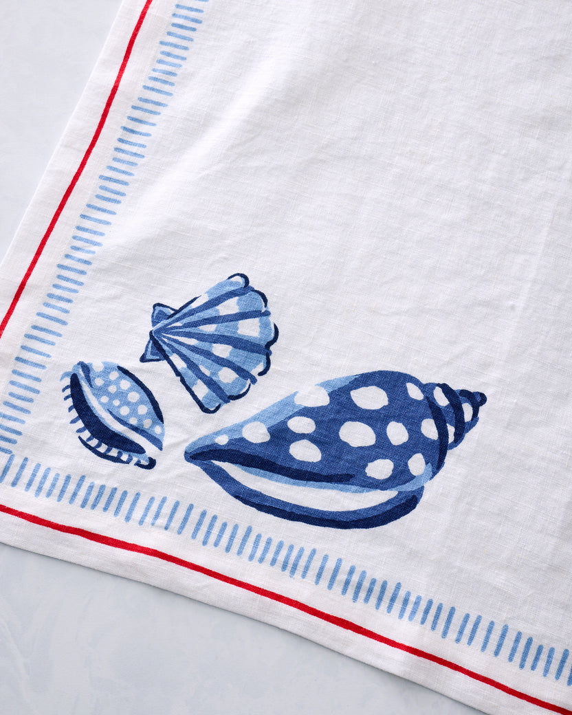 Lobster Landing - Oversized Linen Napkins Set of 4 - Cloud - Printfresh