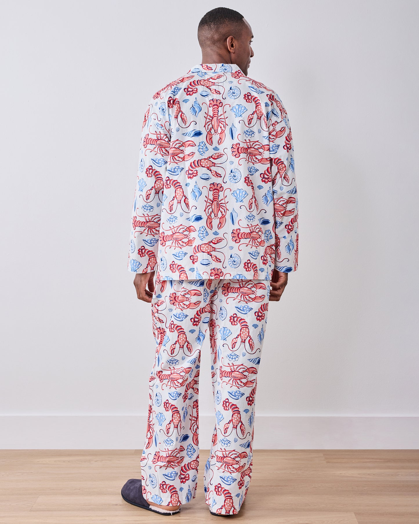 Lobster Landing - Men’s Long PJ Set - Cloud - Printfresh
