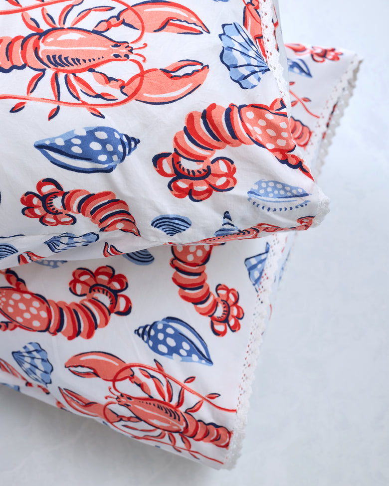 Lobster Landing - Pillowcase Set of 2 - Cloud - Printfresh