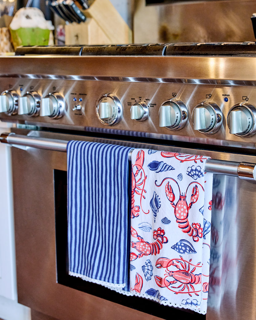 Lobster Landing - Hostess Kitchen Towels - Cloud - Printfresh