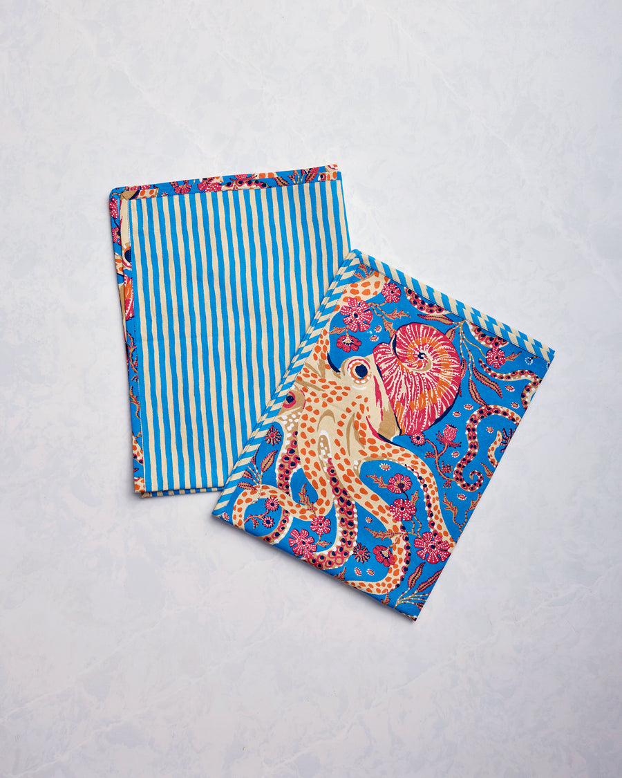 Octopus Isle - Tea Towels Set of 2 - Ocean Eyes - Printfresh