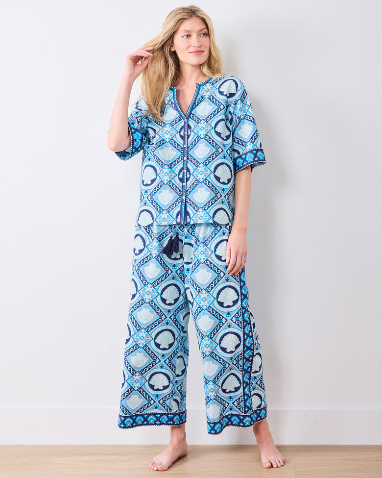 Tide & Tile - Nina Set - Seashell Blue - Printfresh