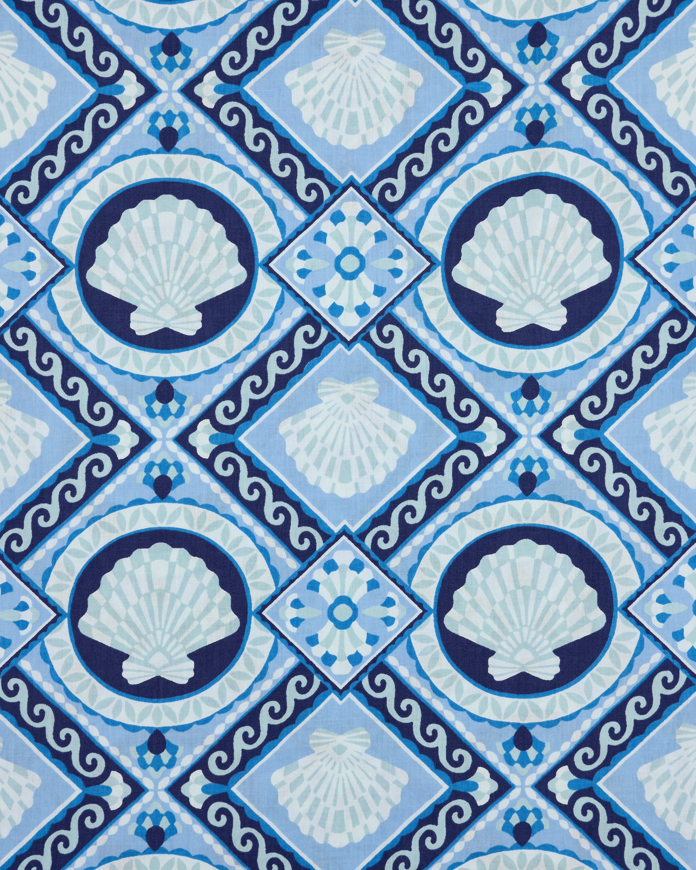 Tide & Tile - Scalloped Tote Bag - Seashell Blue – Printfresh