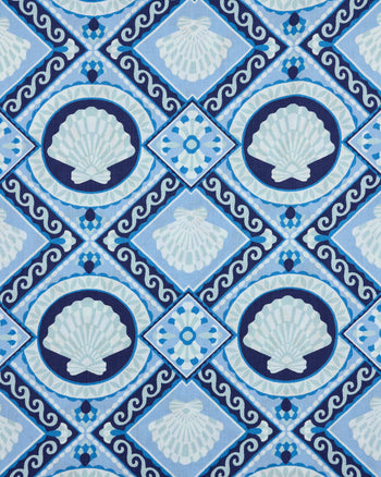 Tide & Tile - Scalloped Tote Bag - Seashell Blue - Printfresh
