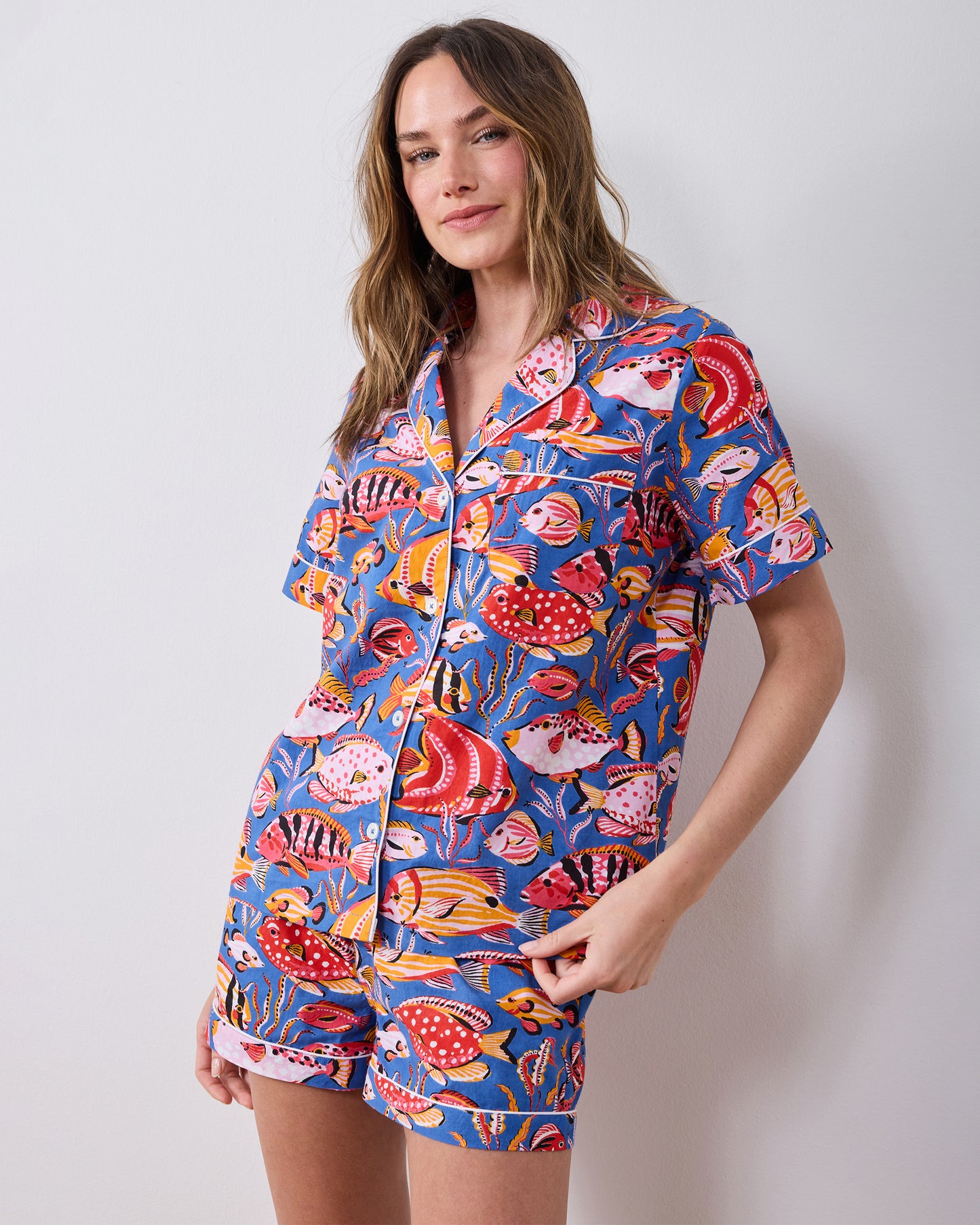 Tropical Fish - Short PJ Set - Sapphire Lagoon - Printfresh
