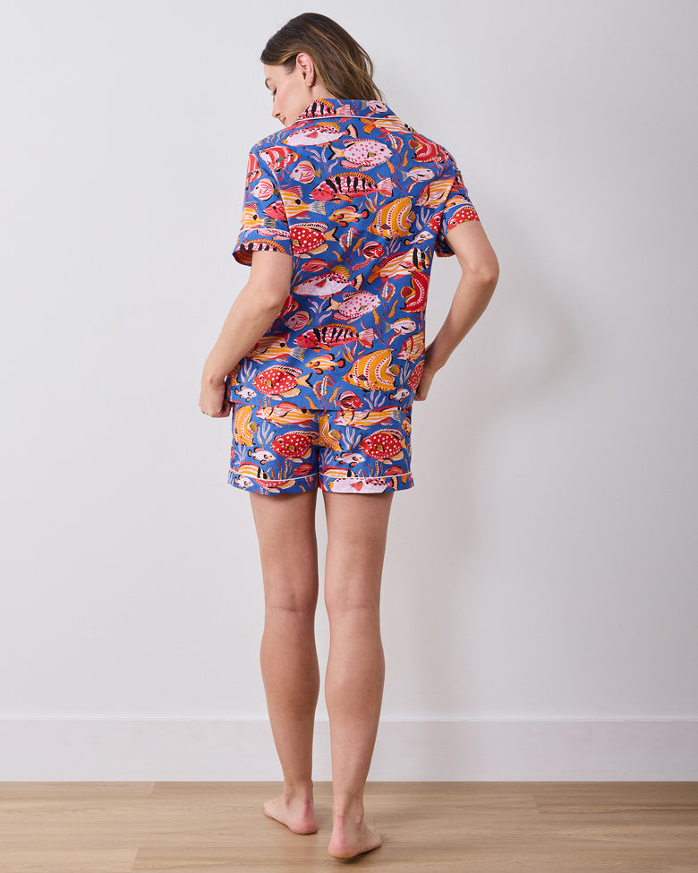 Tropical Fish - Short PJ Set - Sapphire Lagoon - Printfresh