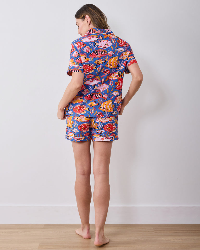 Tropical Fish - Short PJ Set - Sapphire Lagoon - Printfresh